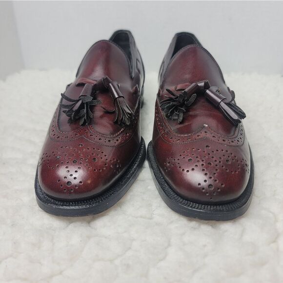 Vtg Johnston & Murphy Presidents Collection Sz 7.5 Tassel Loafers Brown Leather